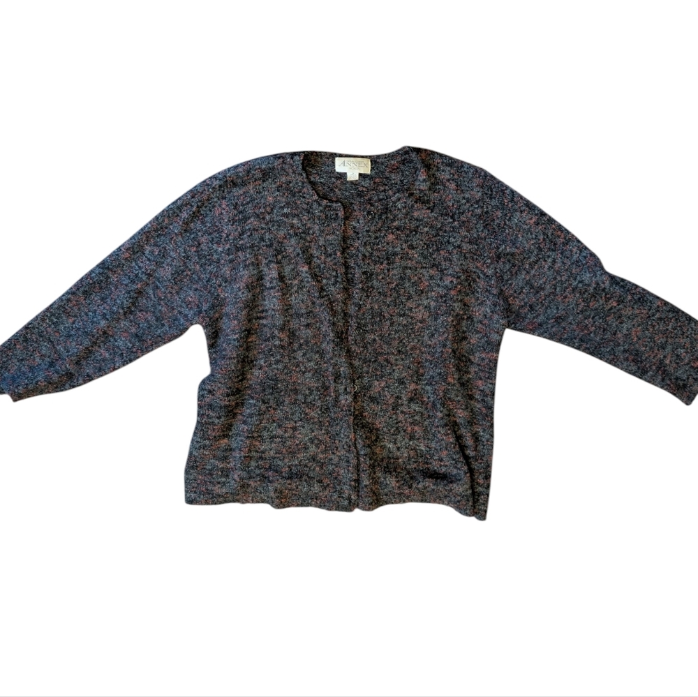 Casual Corner Women's Wool Black and Gray Cardigan Size 2x